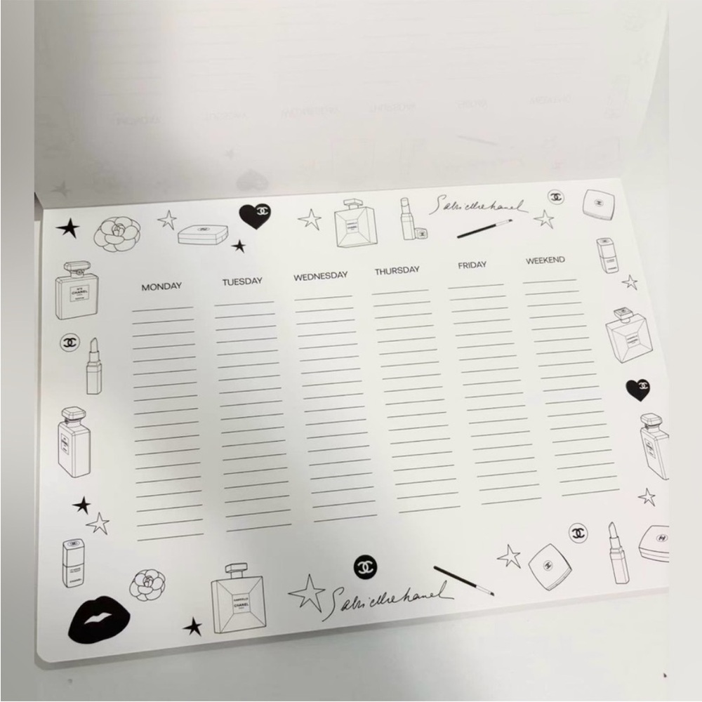 Chanel beauty gift Weekly Planner Pad